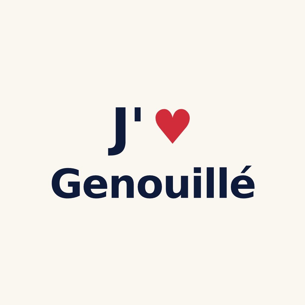 Tasse personnalisée Genouillé — design J'aime Genouillé