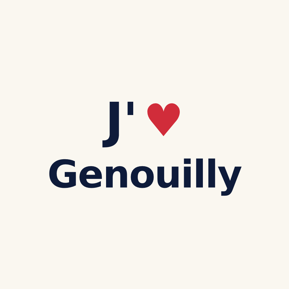 Tasse personnalisée Genouilly — design J'aime Genouilly