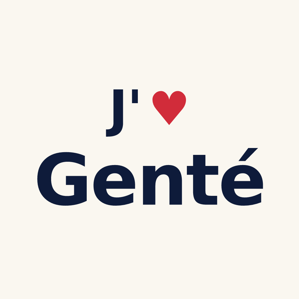 Tasse personnalisée Genté — design J'aime Genté