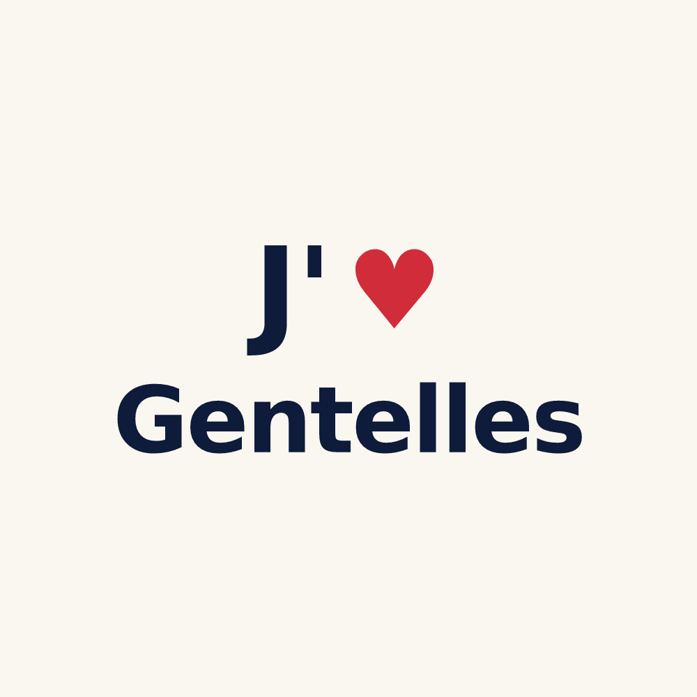 Tasse personnalisée Gentelles — design J'aime Gentelles