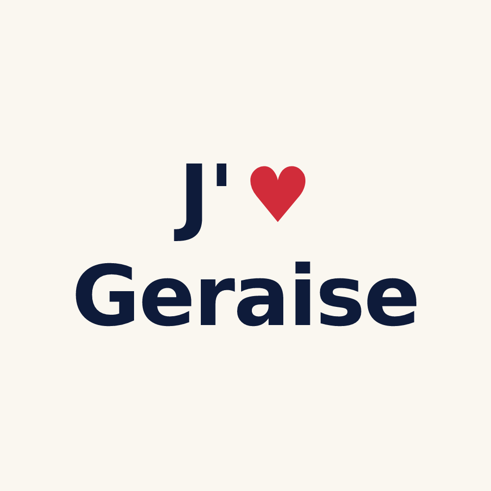 Tasse personnalisée Geraise — design J'aime Geraise