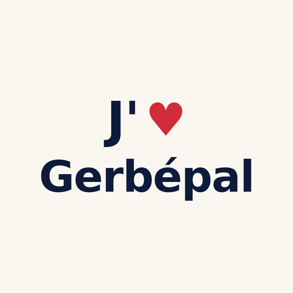 Tasse personnalisée Gerbépal — design J'aime Gerbépal