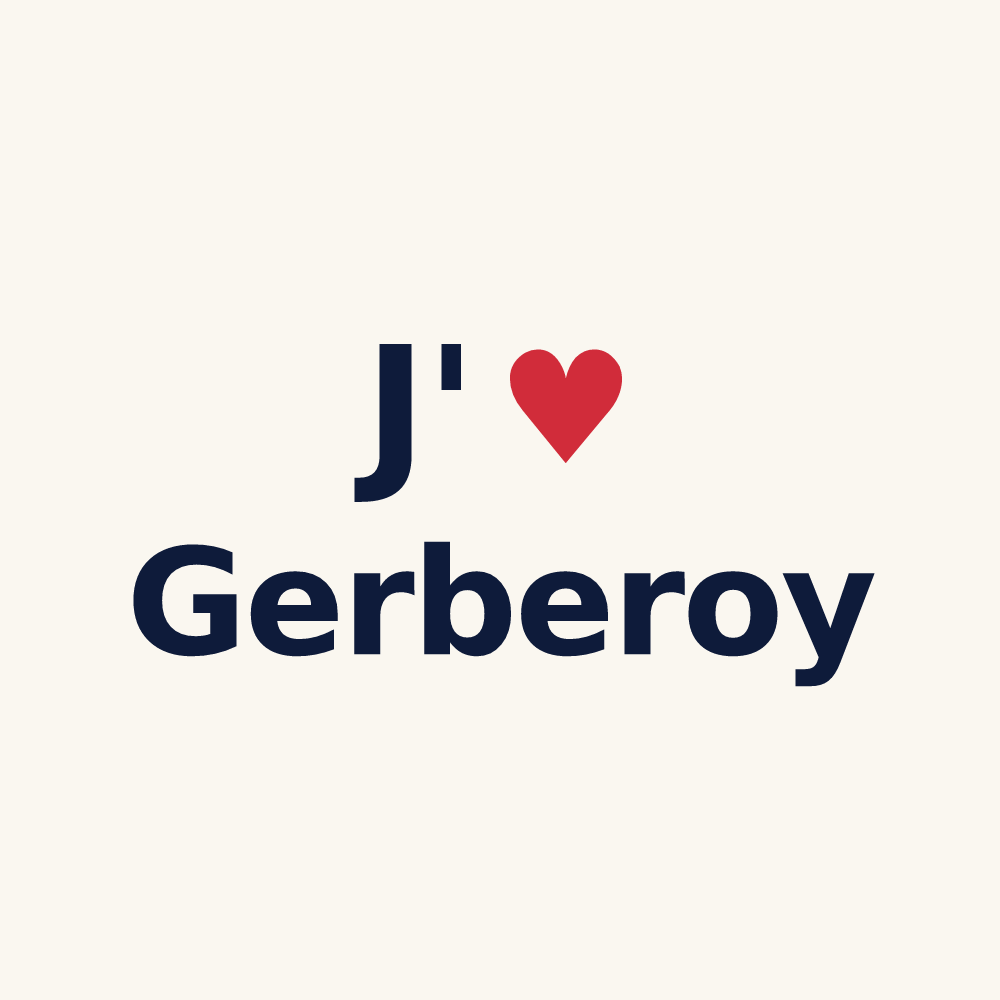 Tasse personnalisée Gerberoy — design J'aime Gerberoy
