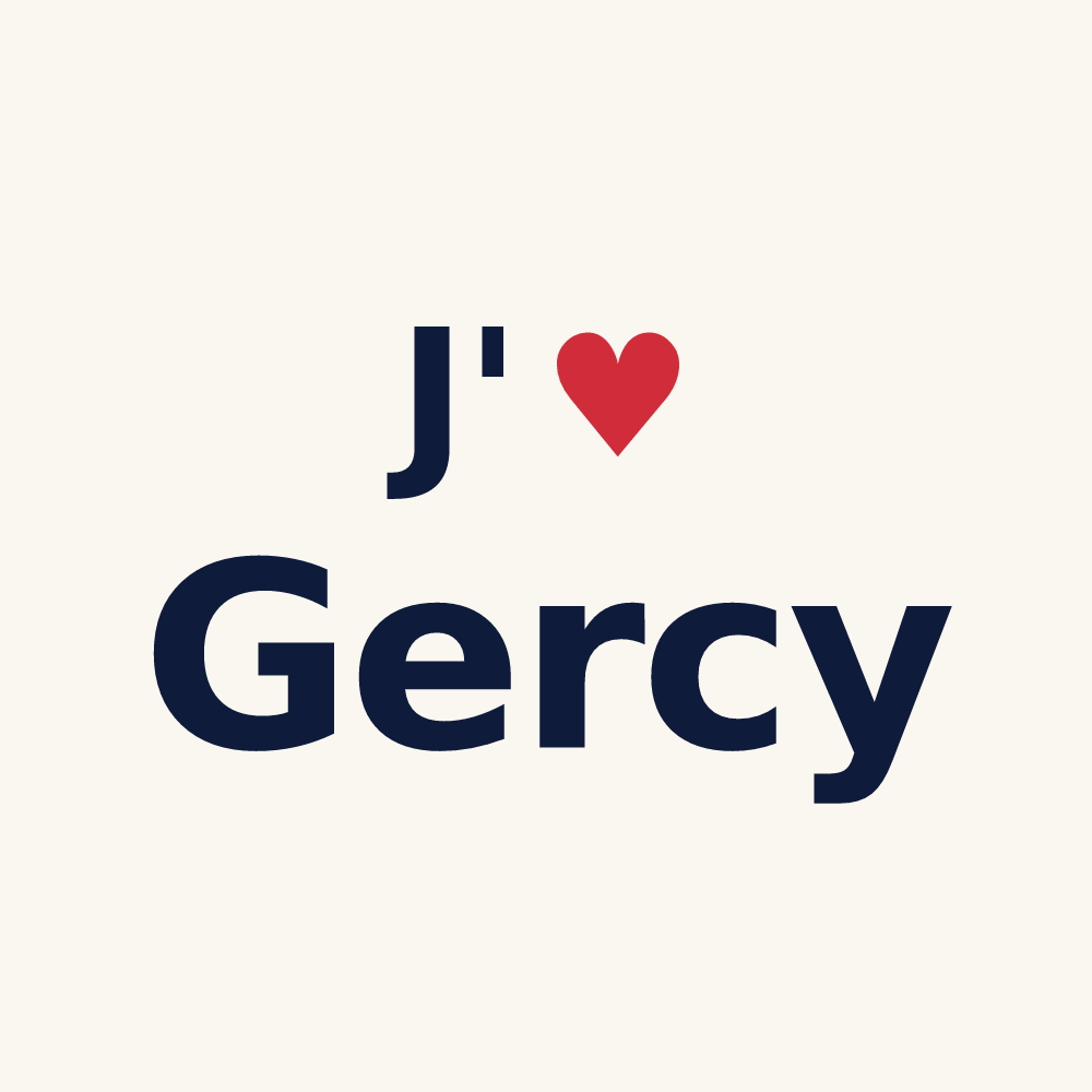 Tasse personnalisée Gercy — design J'aime Gercy