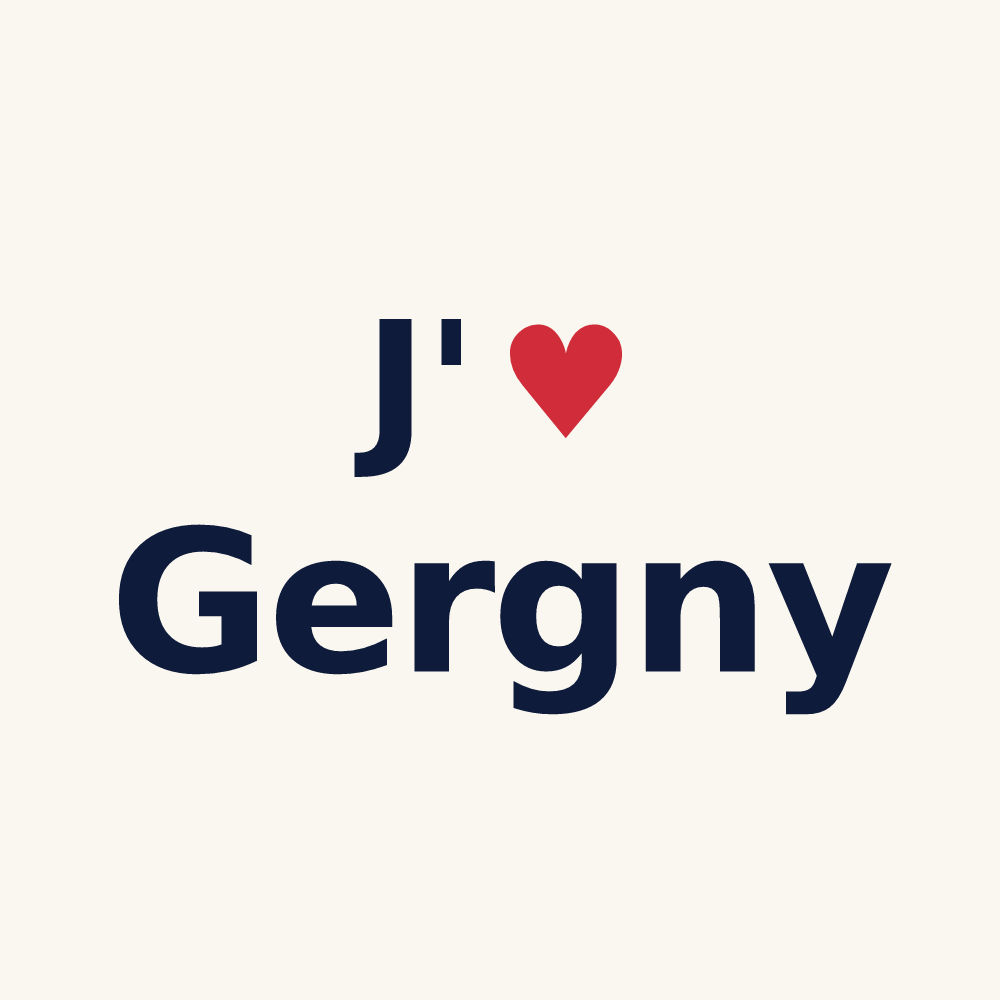 Tasse personnalisée Gergny — design « J'aime Gergny » imprimé sur la tasse