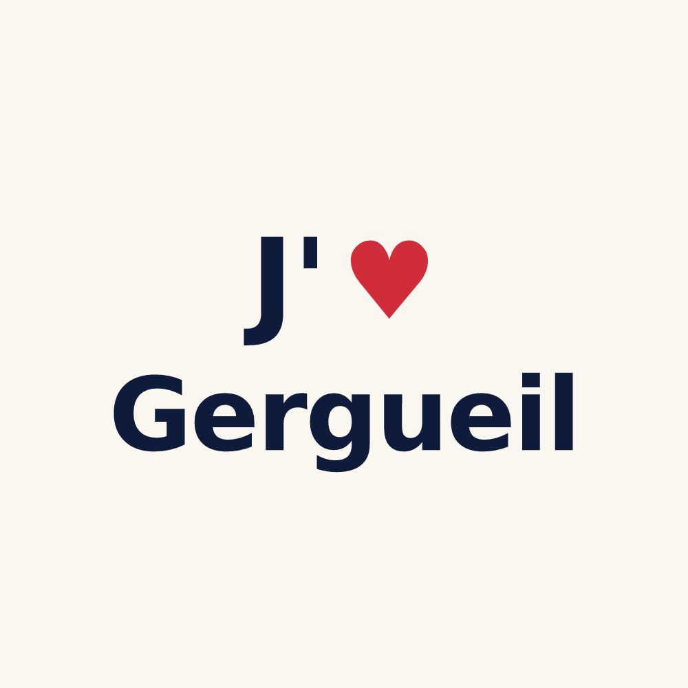 Tasse personnalisée Gergueil — design J'aime Gergueil