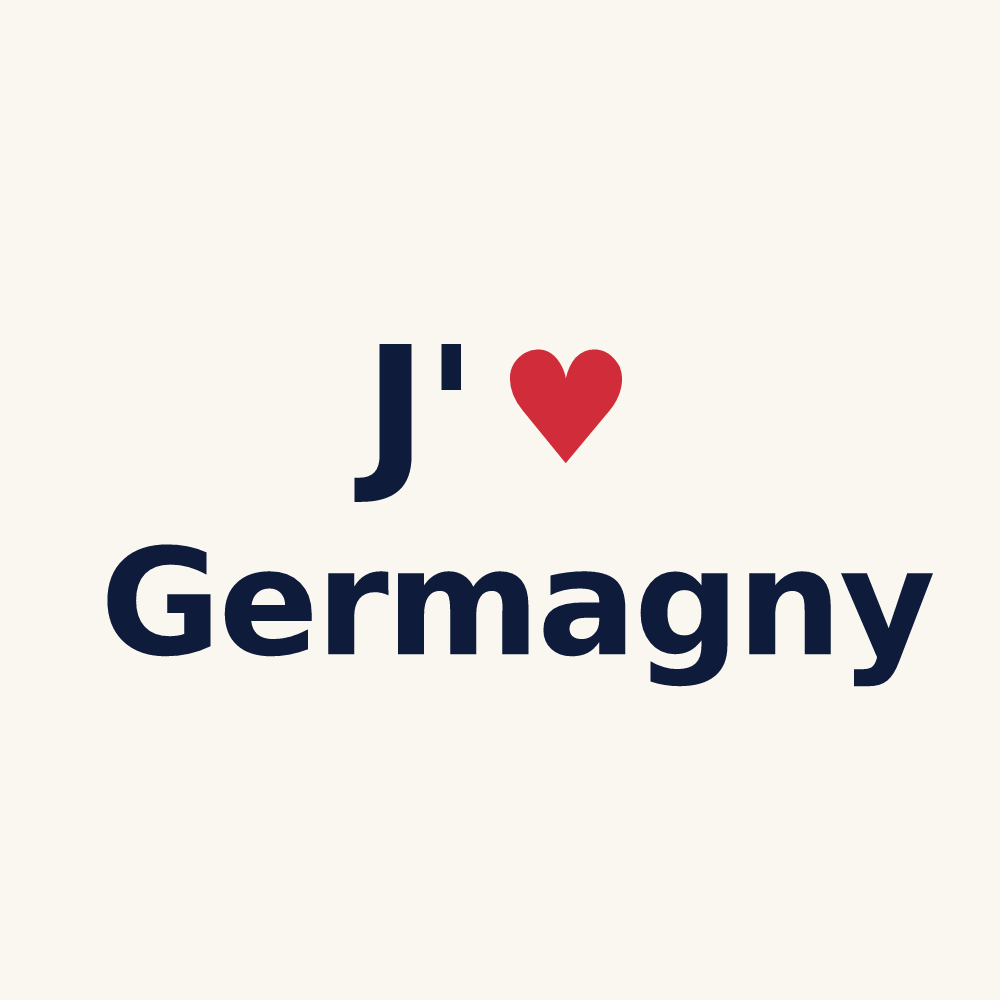 Tasse personnalisée Germagny — design J'aime Germagny