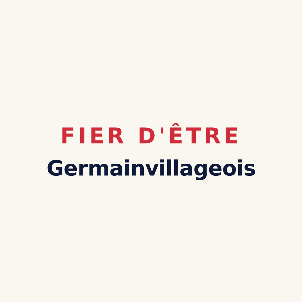 Tasse « Fier d'être Germainvillageois » — design pour Germainvilliers