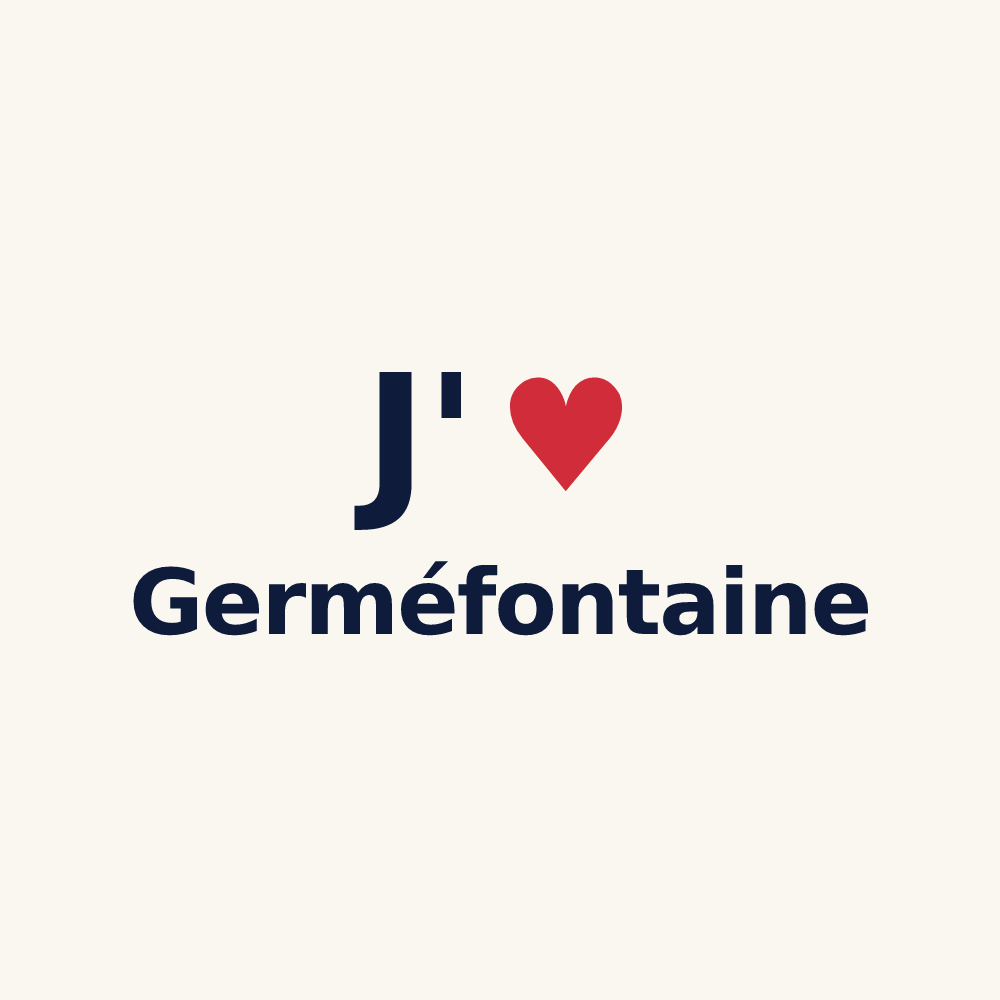 Tasse personnalisée Germéfontaine — design J'aime Germéfontaine