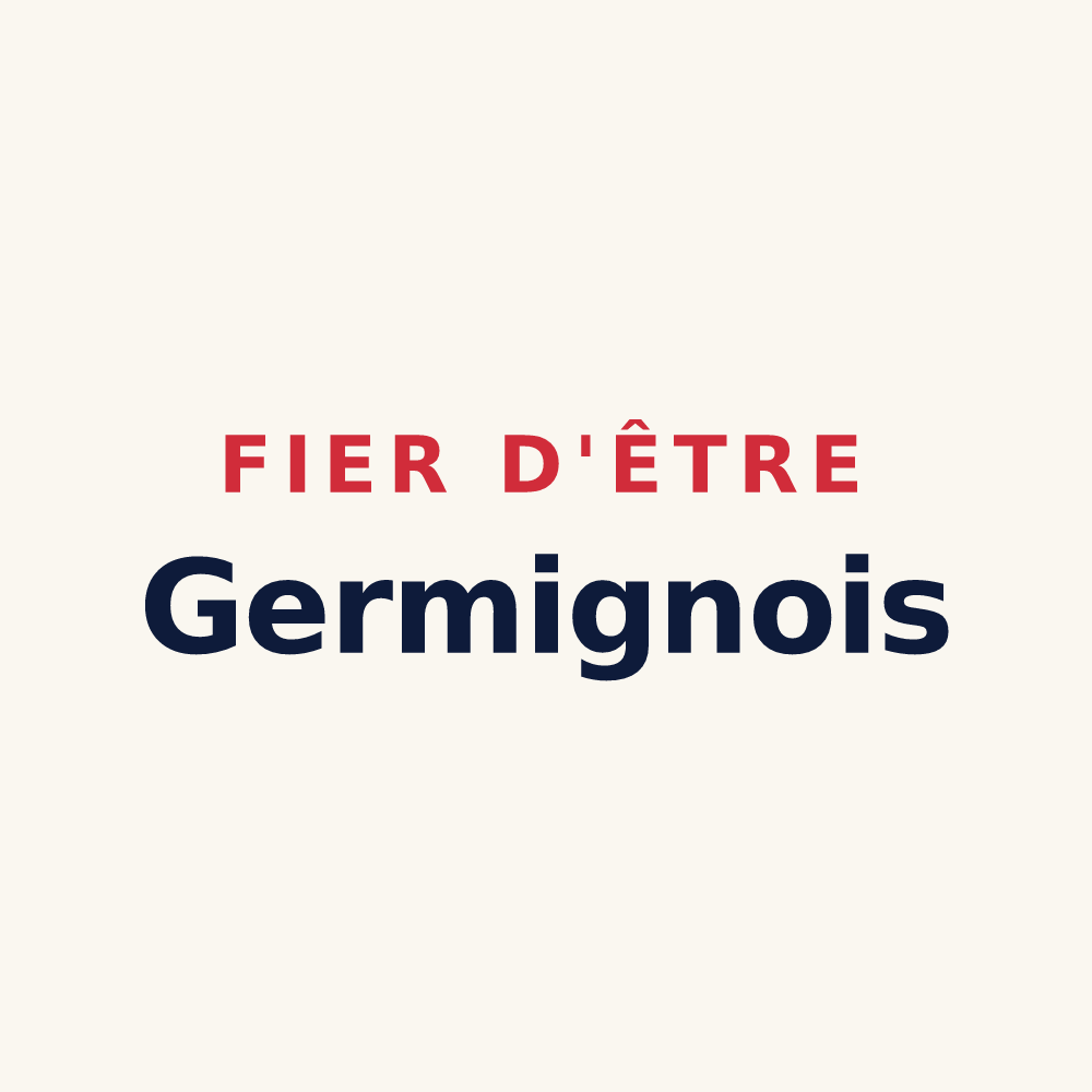 Tasse « Fier d'être Germignois » — design pour Germigny-l'Évêque