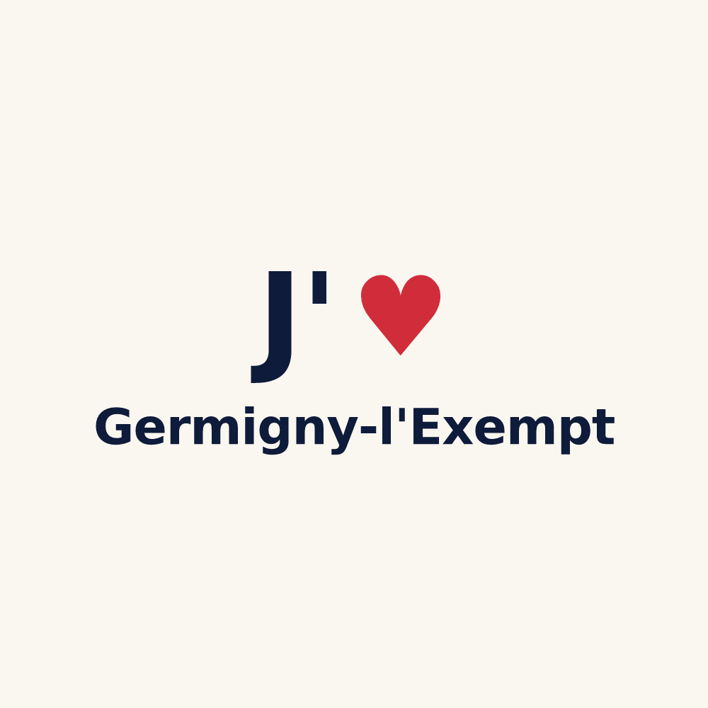 Tasse personnalisée Germigny-l'Exempt — design « J'aime Germigny-l'Exempt » imprimé sur la tasse