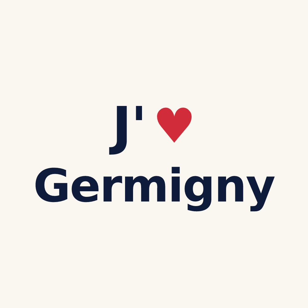 Tasse personnalisée Germigny — design J'aime Germigny