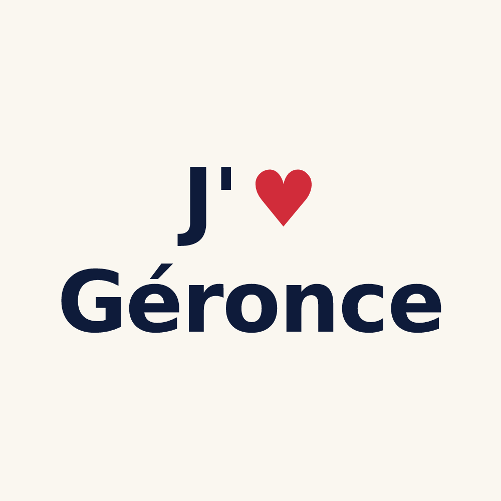 Tasse personnalisée Géronce — design J'aime Géronce