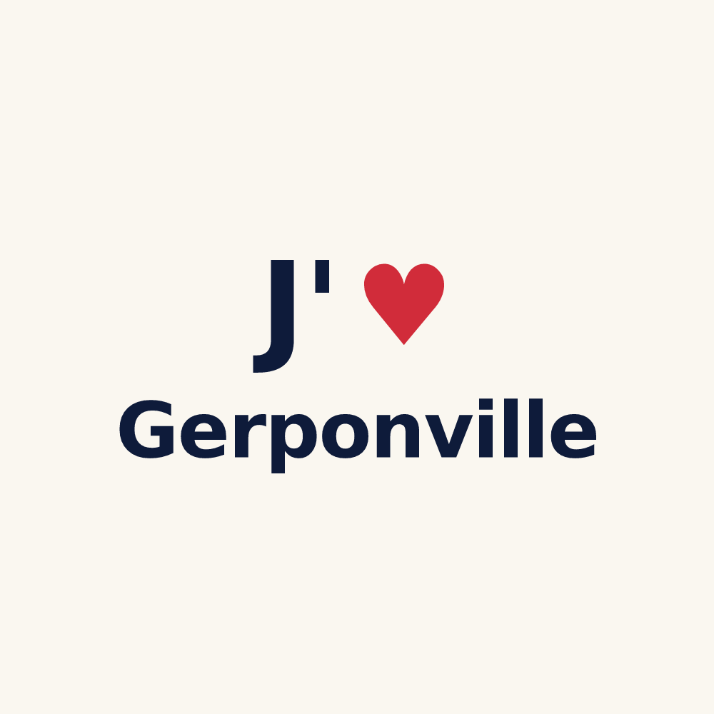 Tasse personnalisée Gerponville — design J'aime Gerponville