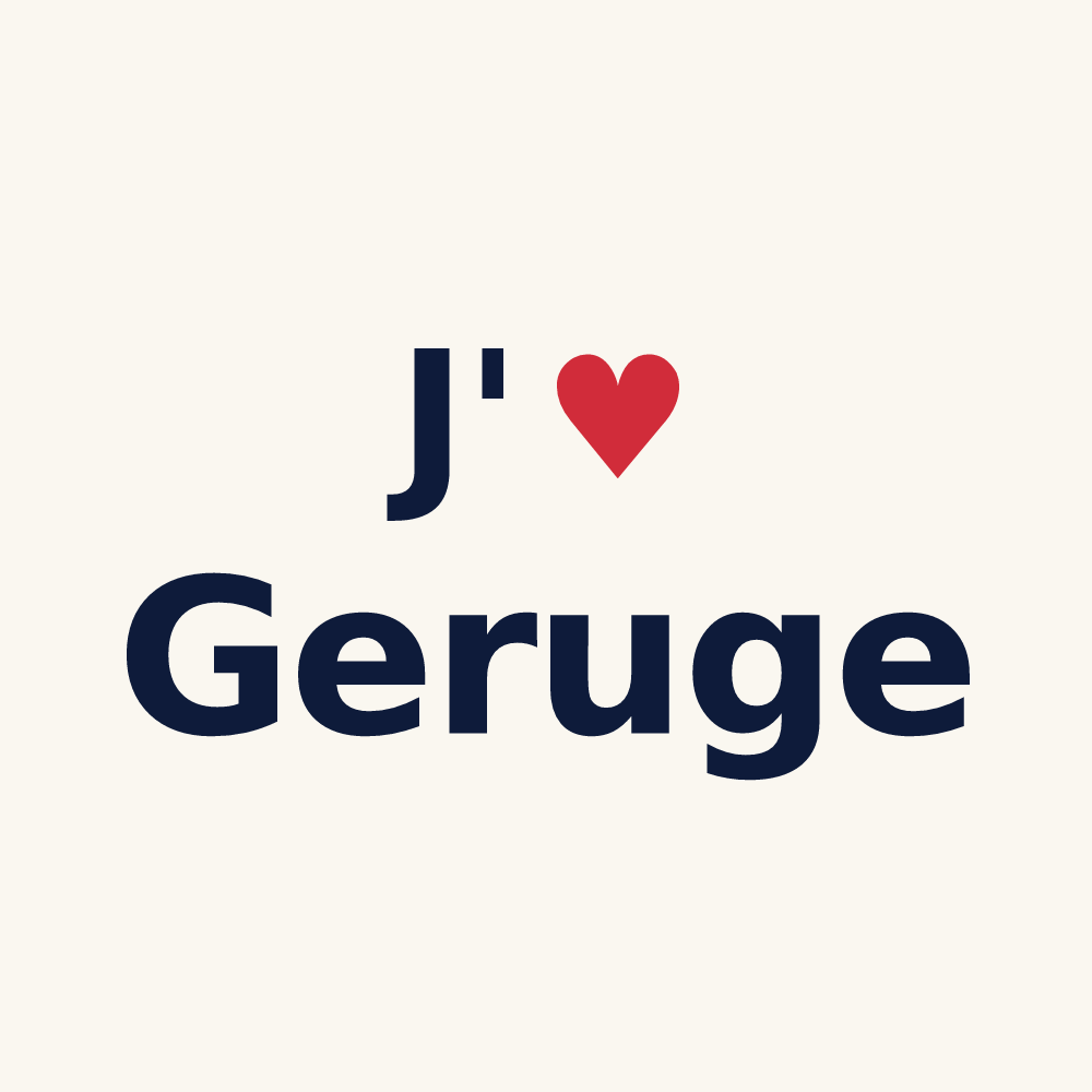 Tasse personnalisée Geruge — design J'aime Geruge