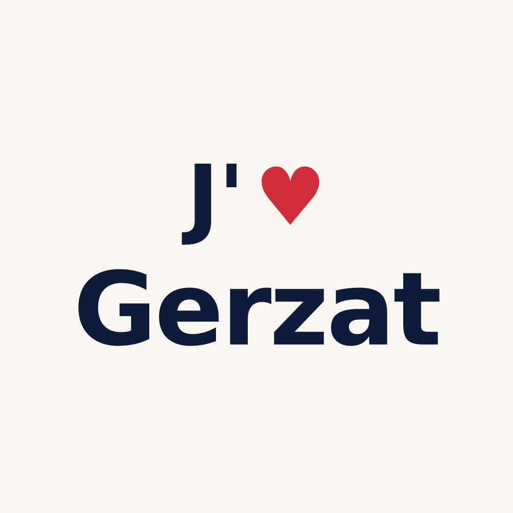 Tasse personnalisée Gerzat — design J'aime Gerzat