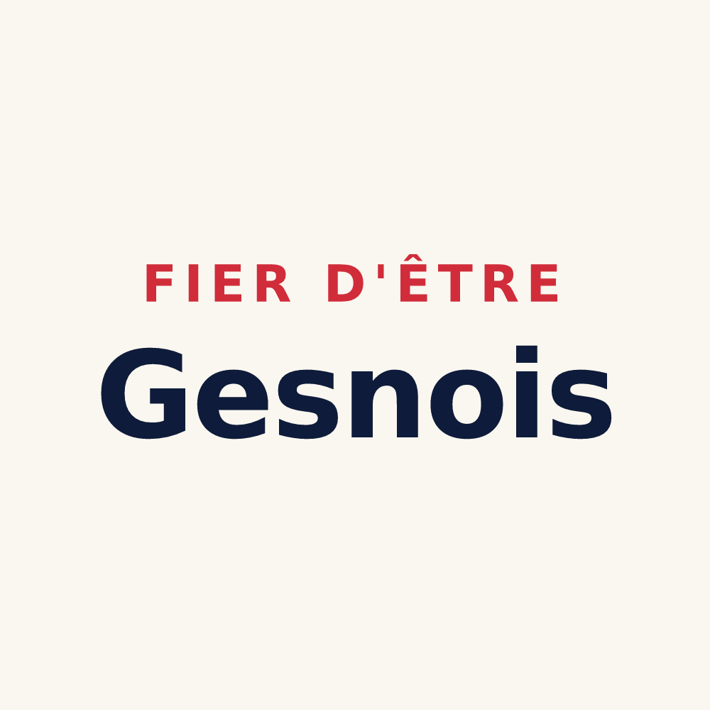 Tasse « Fier d'être Gesnois » — design pour Gesnes-le-Gandelin