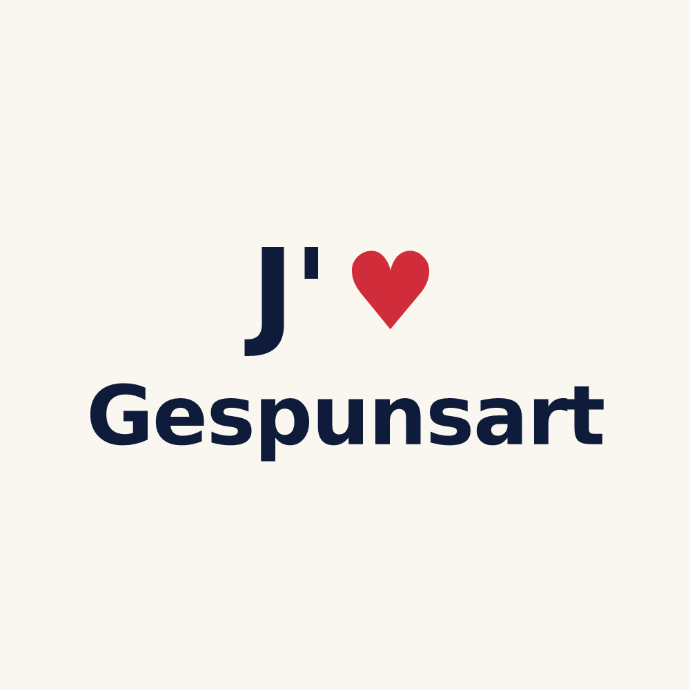Tasse personnalisée Gespunsart — design J'aime Gespunsart