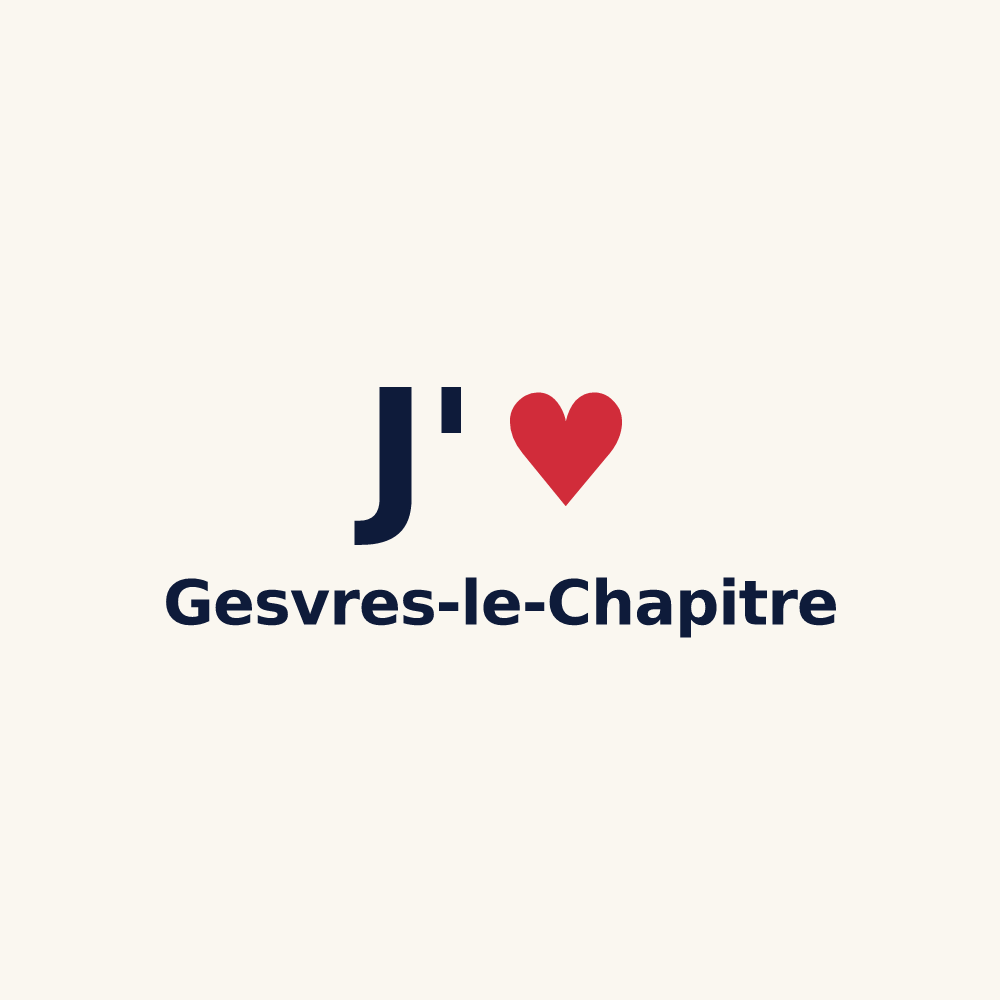 Tasse personnalisée Gesvres-le-Chapitre — design J'aime Gesvres-le-Chapitre