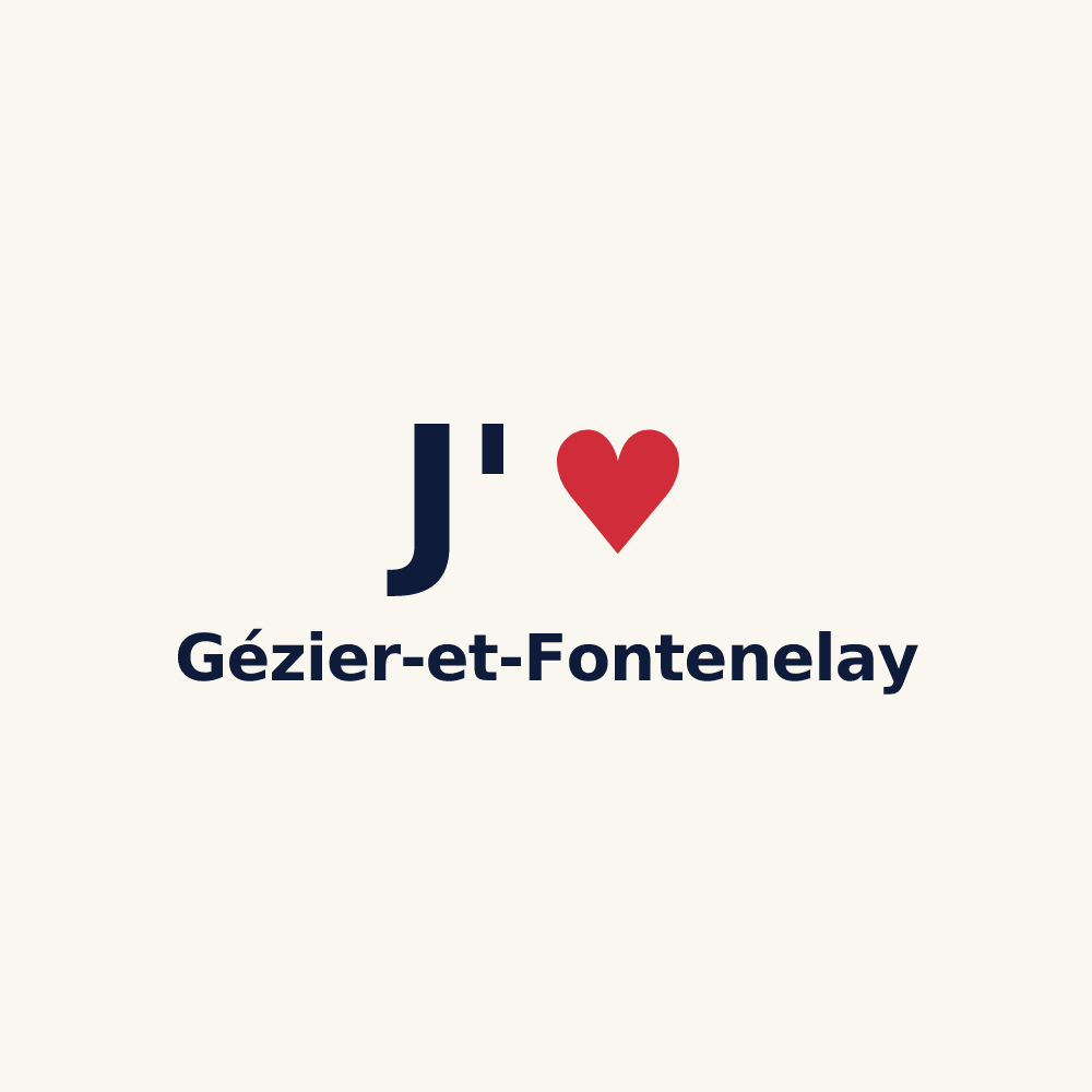 Tasse personnalisée Gézier-et-Fontenelay — design J'aime Gézier-et-Fontenelay