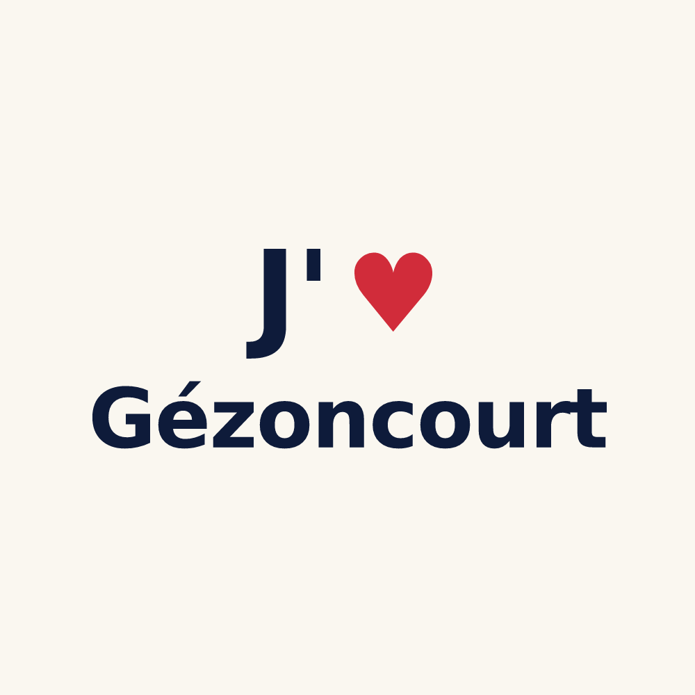 Tasse personnalisée Gézoncourt — design « J'aime Gézoncourt » imprimé sur la tasse
