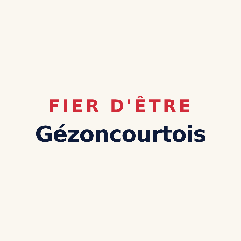 Tasse « Fier d'être Gézoncourtois » — design pour Gézoncourt