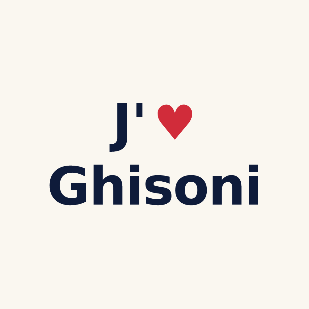 Tasse personnalisée Ghisoni — design J'aime Ghisoni
