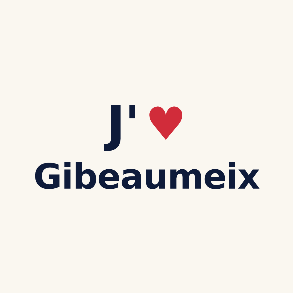 Tasse personnalisée Gibeaumeix — design J'aime Gibeaumeix