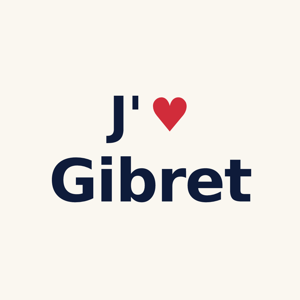 Tasse personnalisée Gibret — design J'aime Gibret