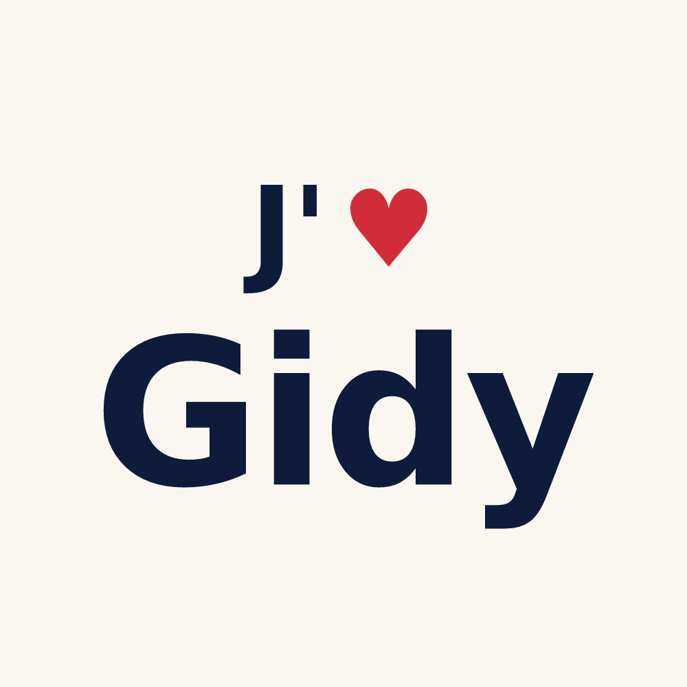 Tasse personnalisée Gidy — design J'aime Gidy