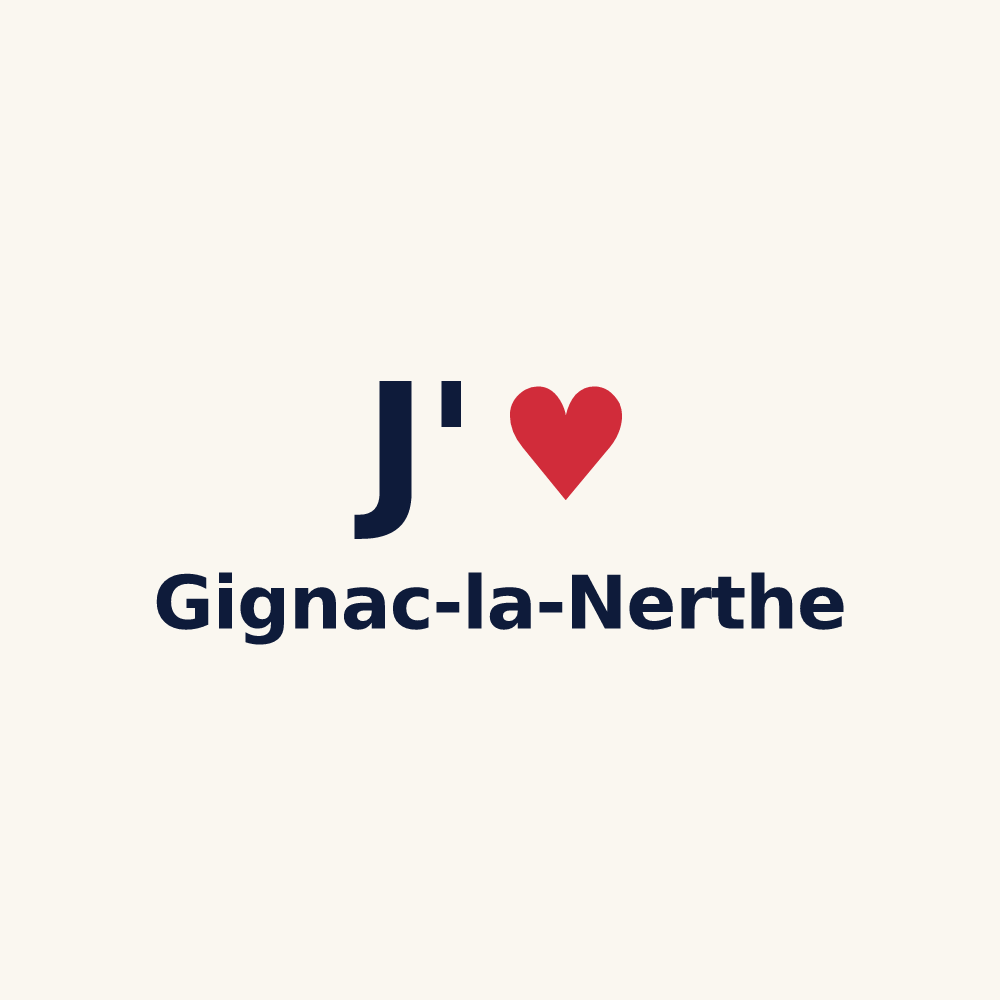 Tasse personnalisée Gignac-la-Nerthe — design J'aime Gignac-la-Nerthe