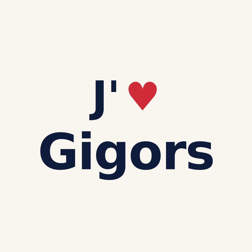 Tasse personnalisée Gigors — design « J'aime Gigors » imprimé sur la tasse