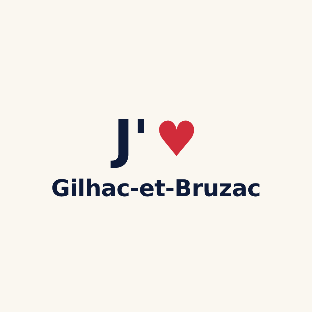 Tasse personnalisée Gilhac-et-Bruzac — design J'aime Gilhac-et-Bruzac