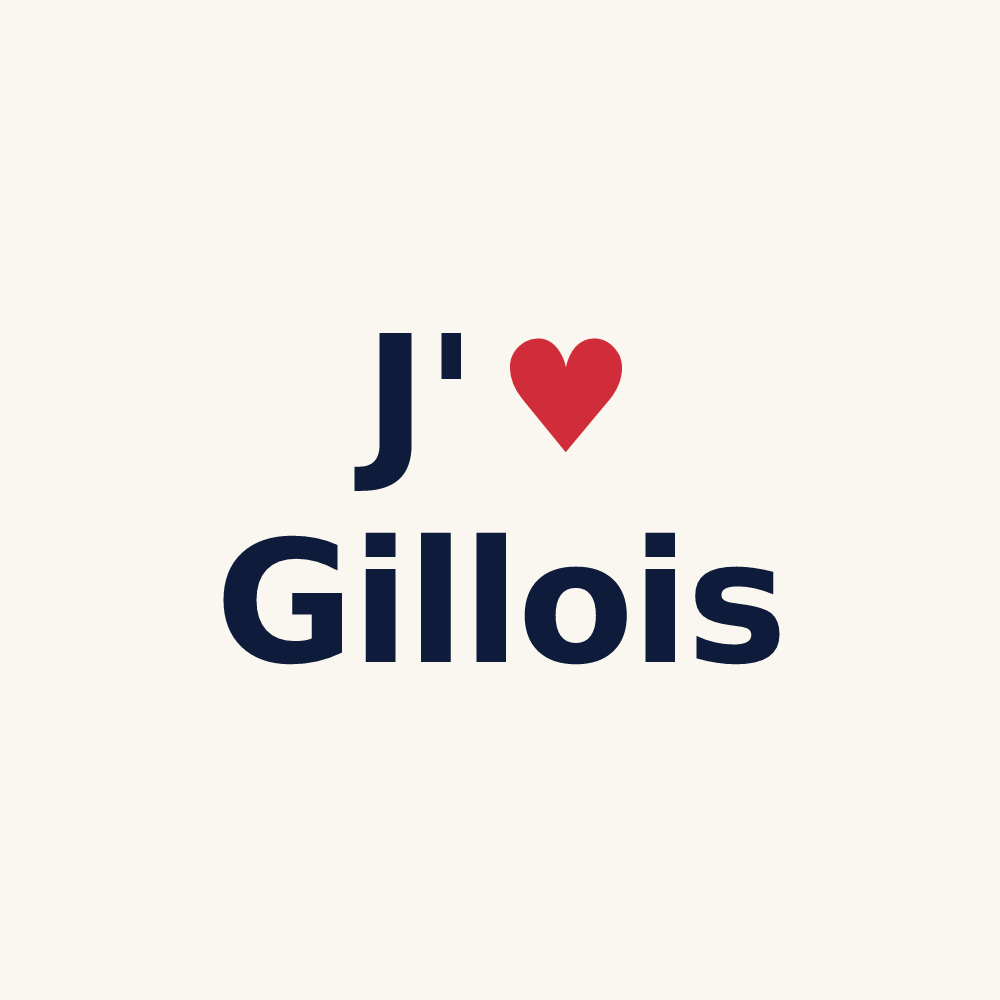 Tasse personnalisée Gillois — design J'aime Gillois