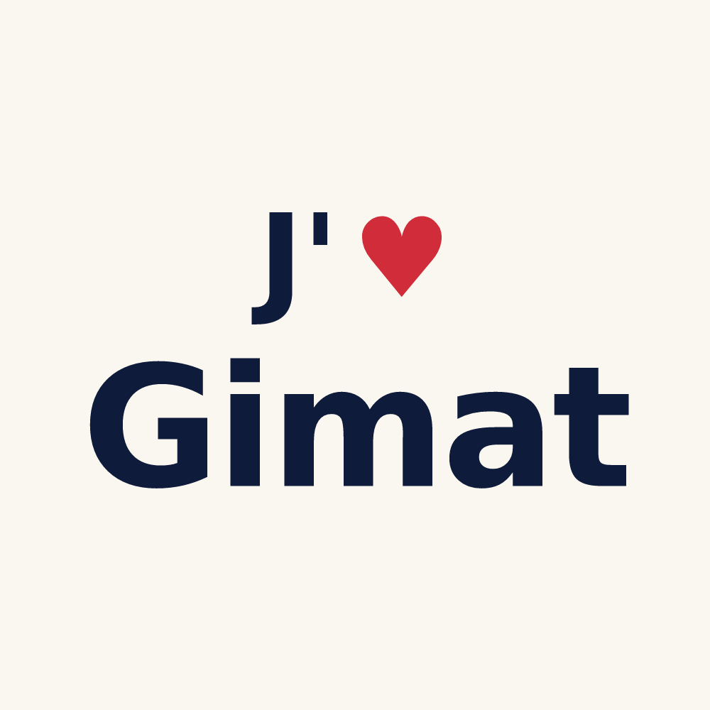 Tasse personnalisée Gimat — design J'aime Gimat