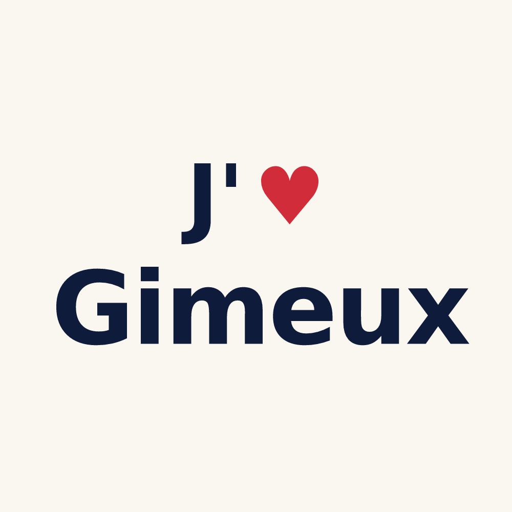 Tasse personnalisée Gimeux — design J'aime Gimeux