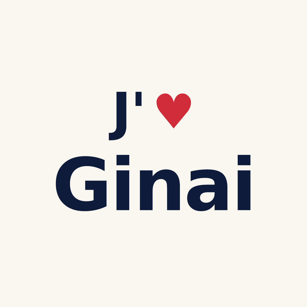 Tasse personnalisée Ginai — design J'aime Ginai