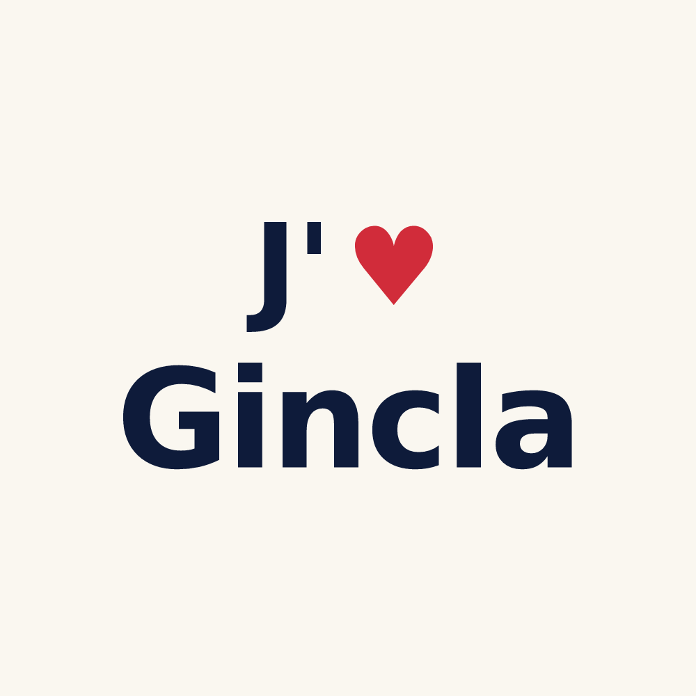 Tasse personnalisée Gincla — design J'aime Gincla