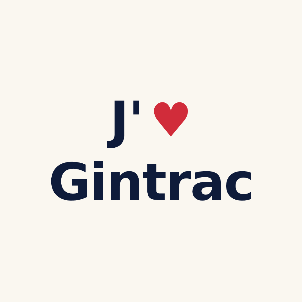 Tasse personnalisée Gintrac — design J'aime Gintrac