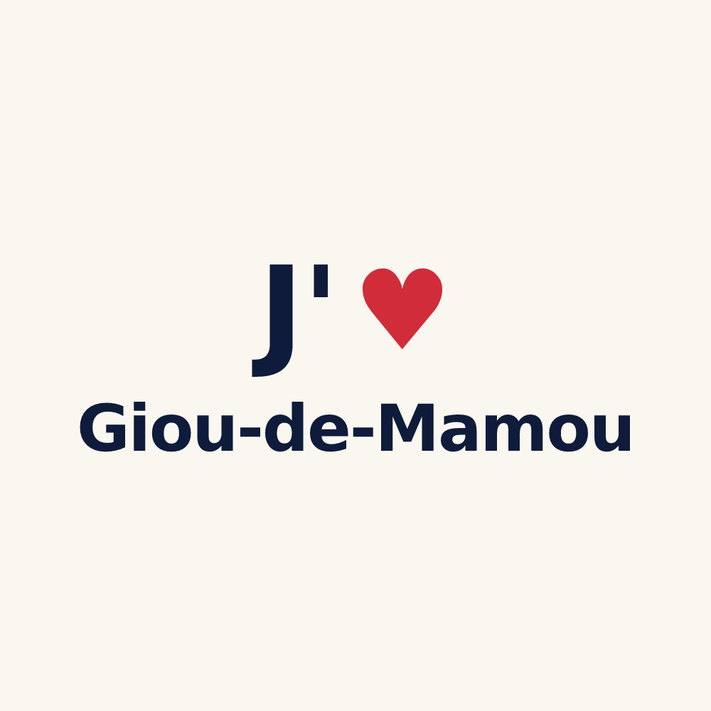Tasse personnalisée Giou-de-Mamou — design J'aime Giou-de-Mamou