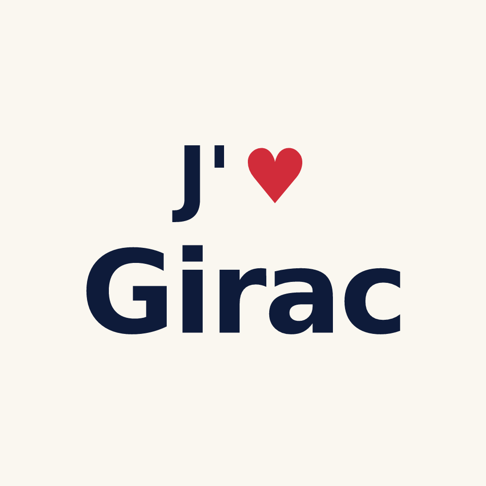 Tasse personnalisée Girac — design J'aime Girac