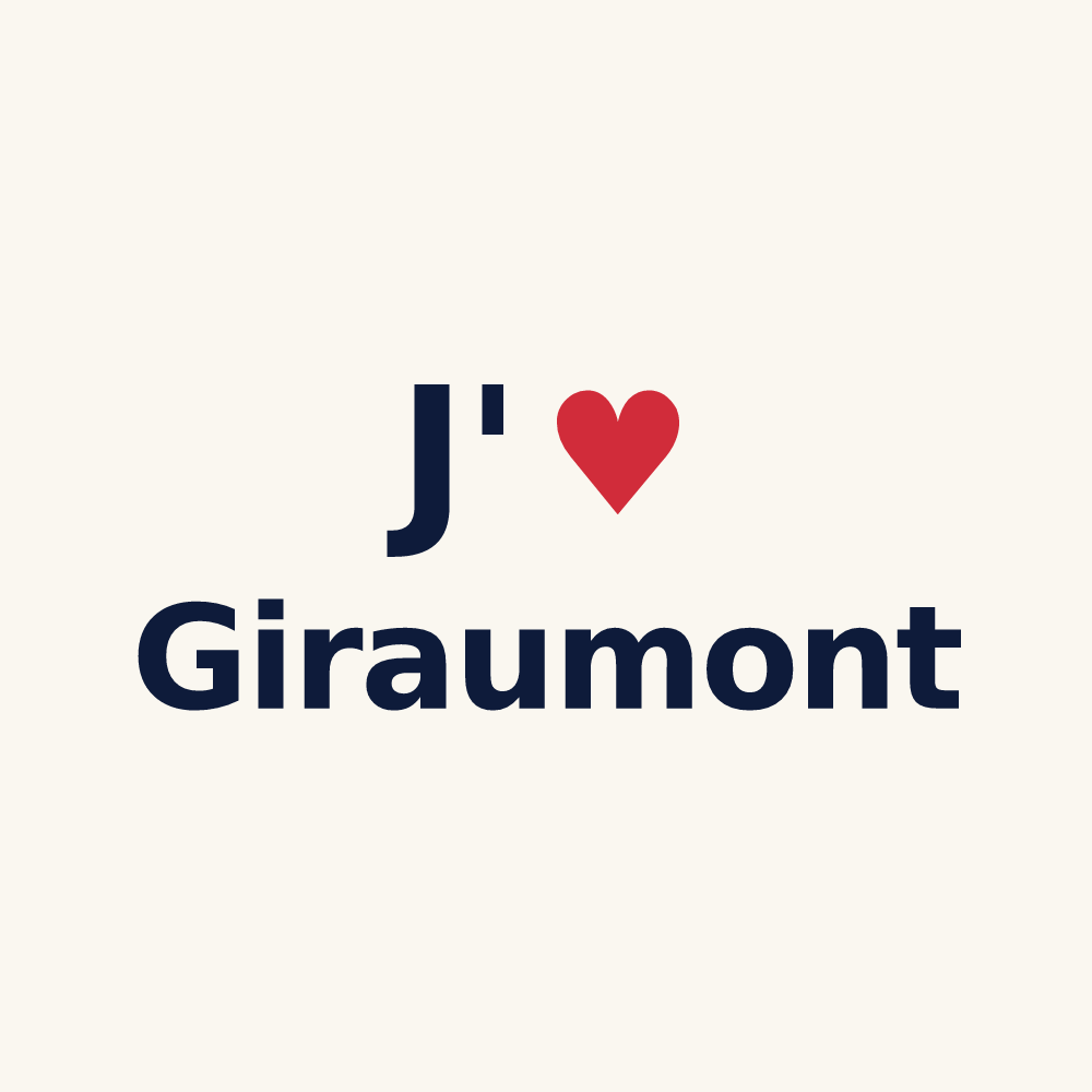Tasse personnalisée Giraumont — design « J'aime Giraumont » imprimé sur la tasse