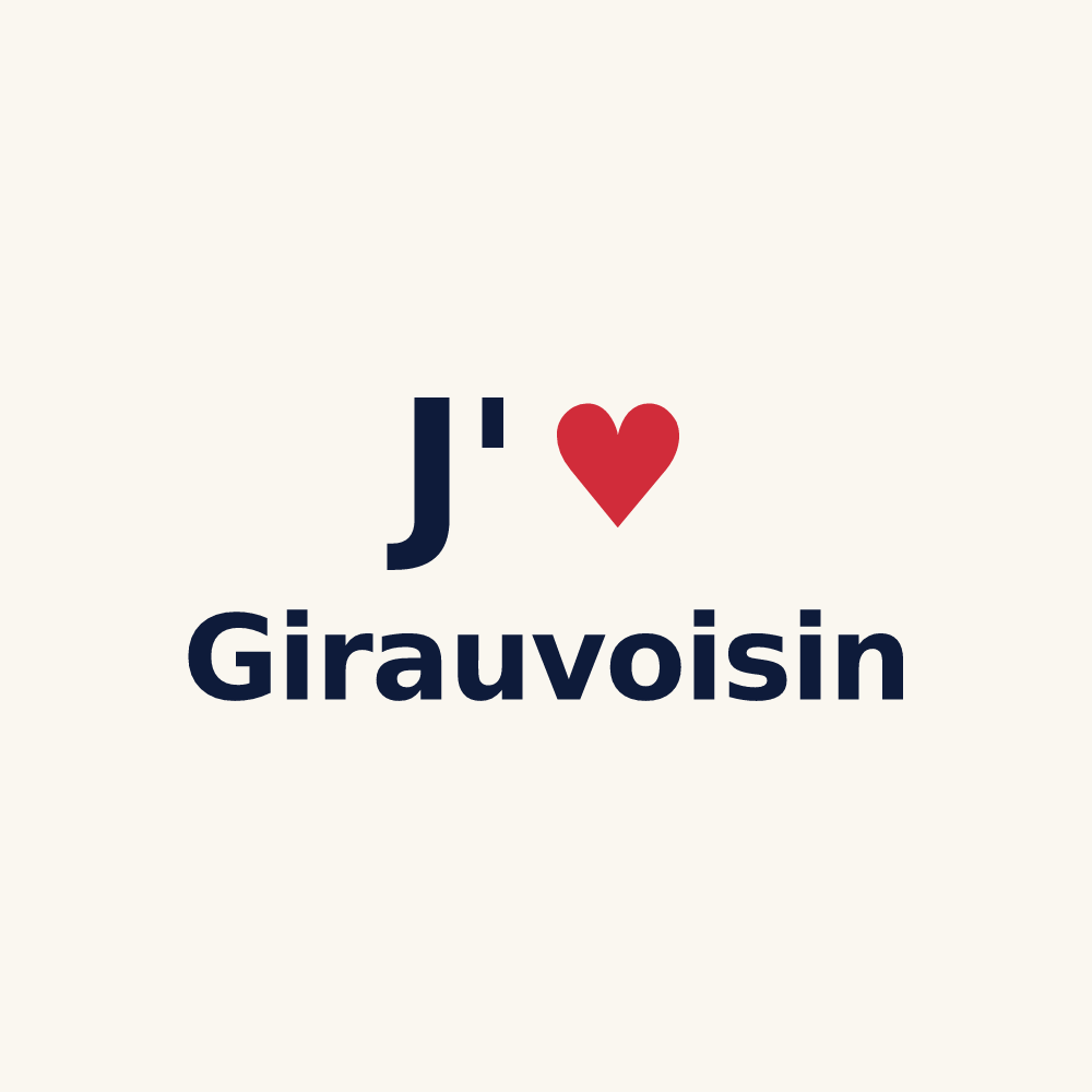 Tasse personnalisée Girauvoisin — design J'aime Girauvoisin