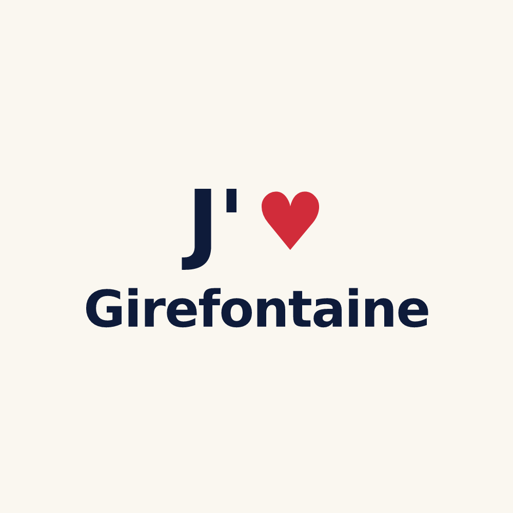 Tasse personnalisée Girefontaine — design J'aime Girefontaine