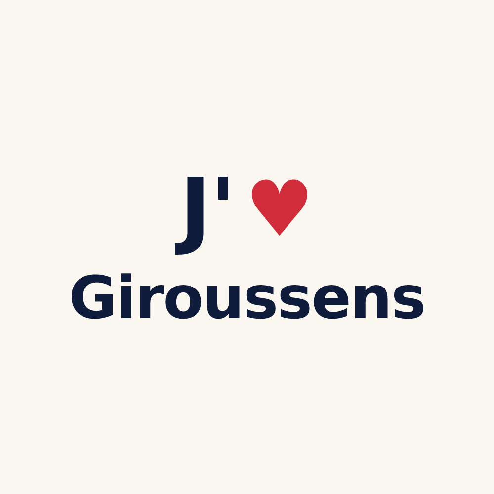 Tasse personnalisée Giroussens — design J'aime Giroussens
