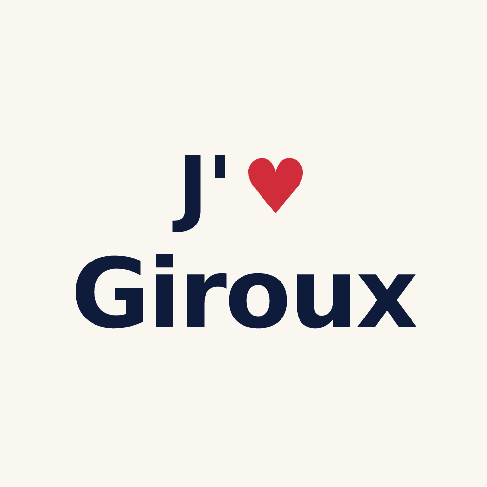 Tasse personnalisée Giroux — design J'aime Giroux