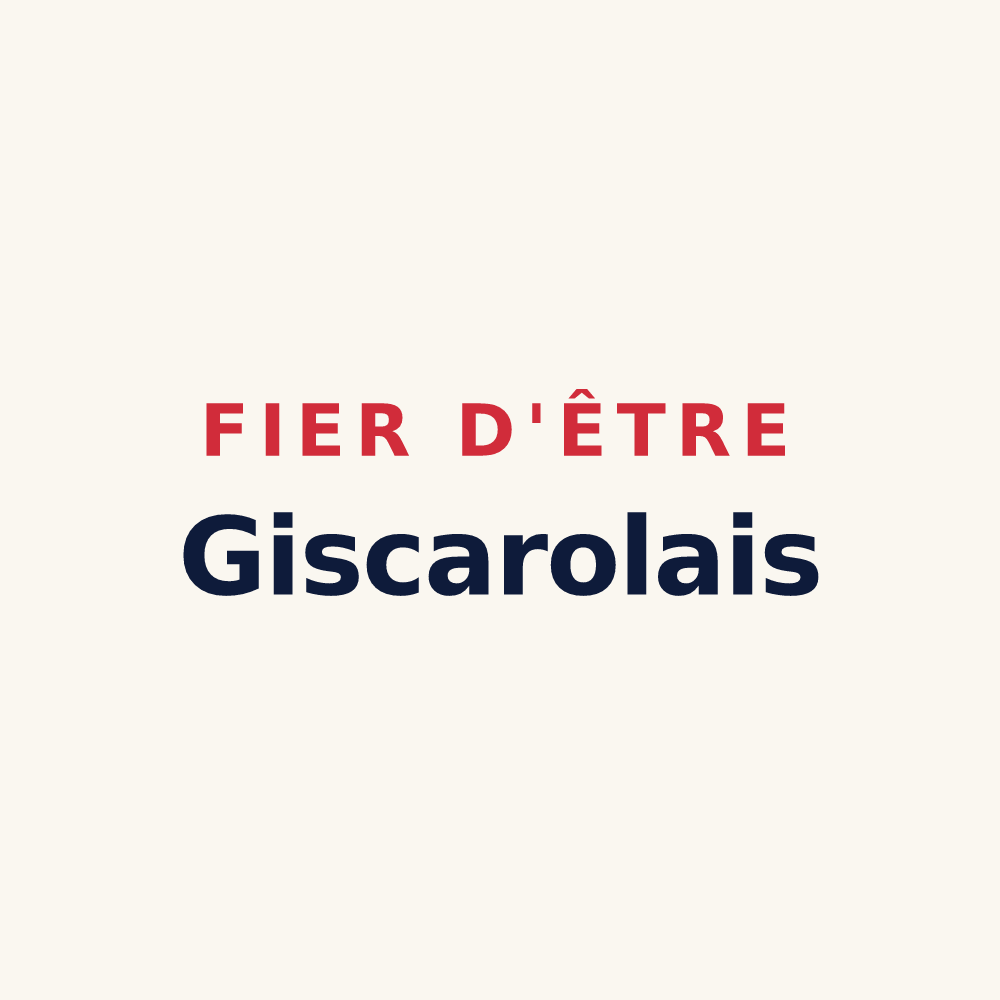 Tasse « Fier d'être Giscarolais » — design pour Giscaro