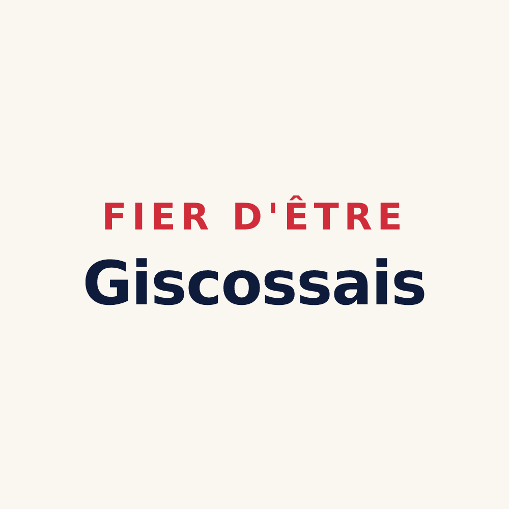 Tasse « Fier d'être Giscossais » — design pour Giscos