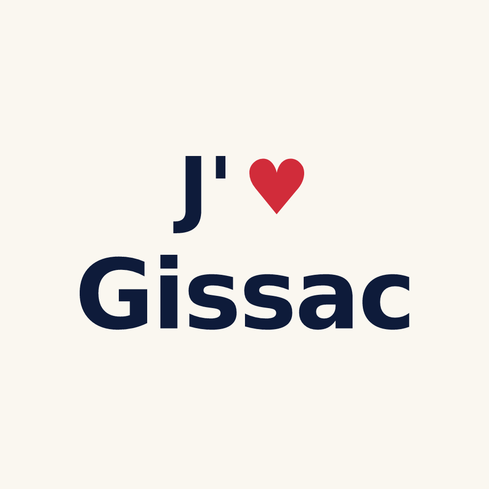 Tasse personnalisée Gissac — design J'aime Gissac