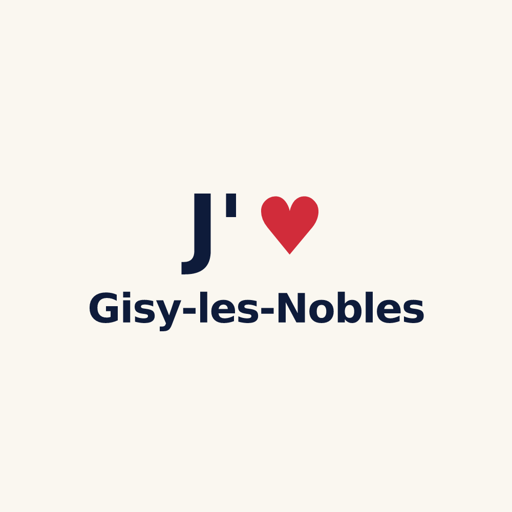 Tasse personnalisée Gisy-les-Nobles — design « J'aime Gisy-les-Nobles » imprimé sur la tasse